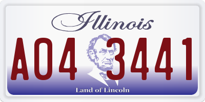 IL license plate A043441
