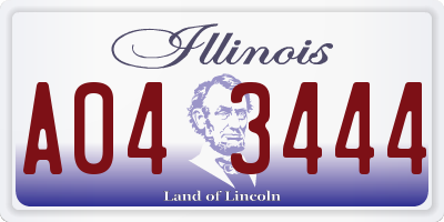 IL license plate A043444
