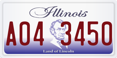 IL license plate A043450