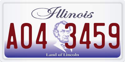 IL license plate A043459