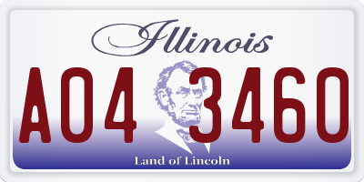 IL license plate A043460