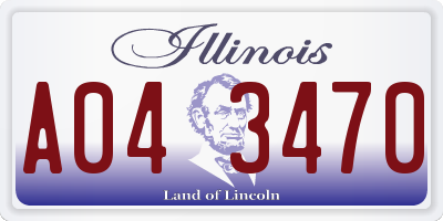 IL license plate A043470