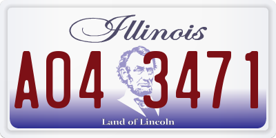 IL license plate A043471