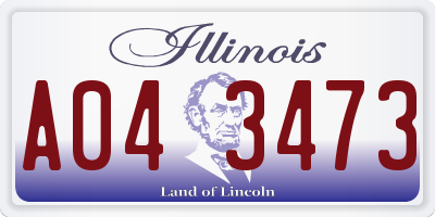 IL license plate A043473
