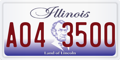 IL license plate A043500