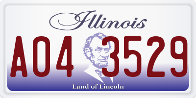 IL license plate A043529