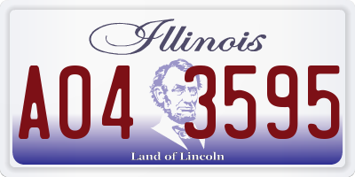 IL license plate A043595