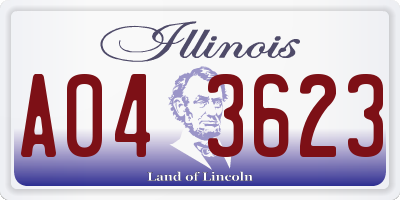 IL license plate A043623