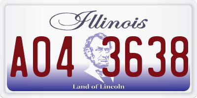 IL license plate A043638