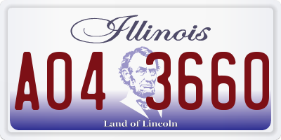 IL license plate A043660
