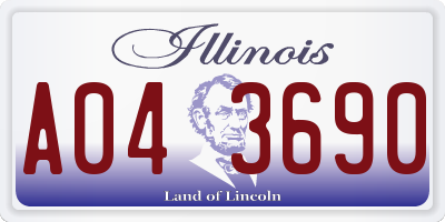 IL license plate A043690