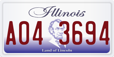 IL license plate A043694