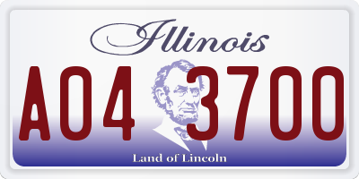 IL license plate A043700