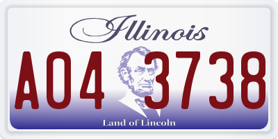 IL license plate A043738
