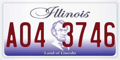IL license plate A043746
