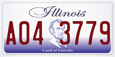 IL license plate A043779