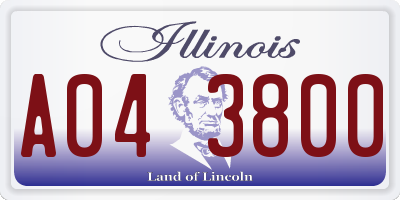 IL license plate A043800
