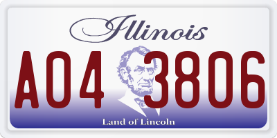IL license plate A043806