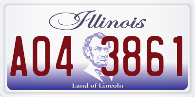IL license plate A043861