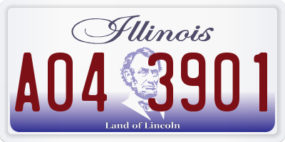 IL license plate A043901