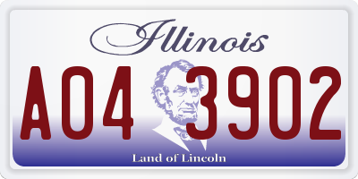 IL license plate A043902