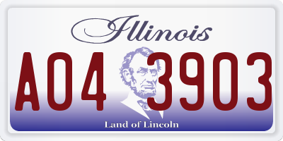 IL license plate A043903