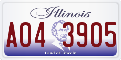 IL license plate A043905