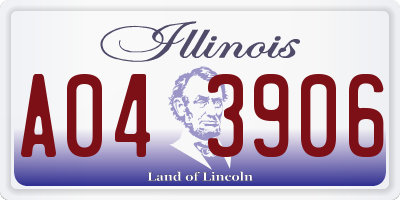 IL license plate A043906