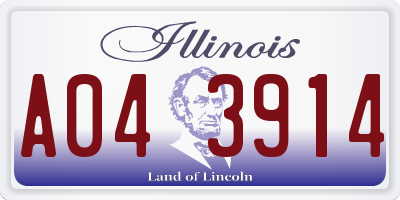 IL license plate A043914