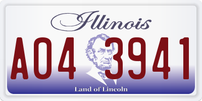 IL license plate A043941