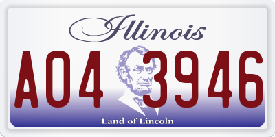 IL license plate A043946