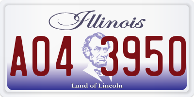 IL license plate A043950