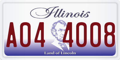 IL license plate A044008