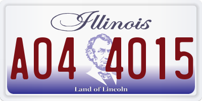 IL license plate A044015