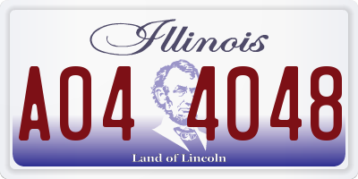 IL license plate A044048