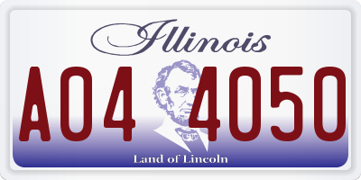 IL license plate A044050