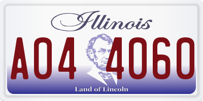 IL license plate A044060