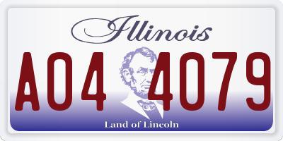 IL license plate A044079