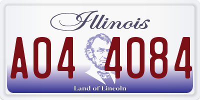 IL license plate A044084