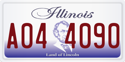 IL license plate A044090