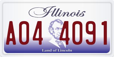 IL license plate A044091