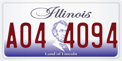 IL license plate A044094