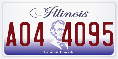 IL license plate A044095