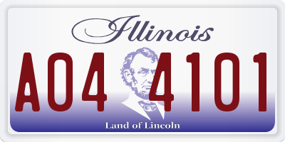 IL license plate A044101