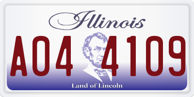 IL license plate A044109