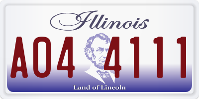 IL license plate A044111