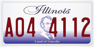 IL license plate A044112