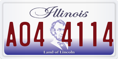 IL license plate A044114