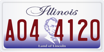 IL license plate A044120