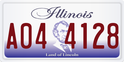 IL license plate A044128